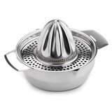 thumbnail of Karl Weis Zitruspresse mit tiefer Auffangschale, Edelstahl, 13 x 13 x 9 cm