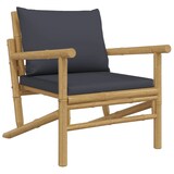 thumbnail of vidaXL 3-tlg. Garten-Lounge-Set mit Dunkelgrauen Kissen Bambus