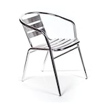 thumbnail of Sedia impilabile in alluminio da esterno cortile giardino bar e pub con braccioli Alu