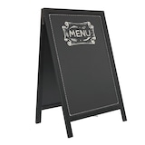 thumbnail of METRO PROFESSIONAL Kundenstopper, Kiefernholz/Metall, 55 x 56 x 82 cm, schwarz