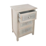 thumbnail of Meuble Commode en bois blanchi  3 tiroirs H 80 cm