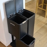 thumbnail of Kitchen Move Cestino a pedale raccolta differenziata HAJA nero 60L Acciaio inossidabile Nero