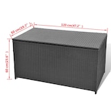 thumbnail of vidaXL Garten-Auflagenbox Schwarz 120x50x60 cm Poly Rattan