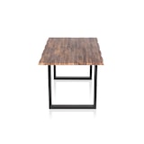 thumbnail of SalesFever Esstisch aus Akazie | 160 x 90cm | Tischplatte 35 mm Akazie natur | Gestell U-Form Metall schwarz | B 160 x T 90 x H 75cm | natur–schwarz