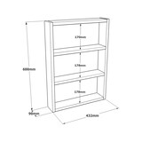 thumbnail of Dmora Regal Dalbier, Gestell, Wandregal, Mehrzweckregale, 43x9h60 cm, Weiß