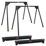 thumbnail of 2x Arbeitsbock klappbar bis 1000 kg Stahl pulverbeschichtet schwarz rot Gerüstbock Unterstellbock