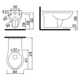 thumbnail of Creavit behindertengerechtes Hänge WC Toilette barrierefrei Weiß