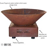 thumbnail of Mini Cevenol Tavolo Fuoco Corten Rotondo 42 Ciotola Singola