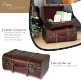 thumbnail of HMF Schatztruhe aus Holz, Vintage Koffer, 45 x 30,5 x 20 cm, Groß, Peru