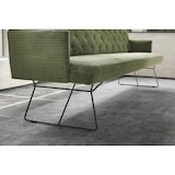 thumbnail of Banco de comedor KAWOLA CHARME Pana verde oliva 186cm