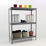 thumbnail of SimonRack Industrieregal, 2000x1800x450 mm, 600 kg am Biegepunkt, 3 Metallböden, Garagenregal, Grau/Verzinkt- Simonforte