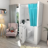 thumbnail of Seniorendusche und Sitzwanne Kombination Wanne mit Tür S08D-B-L 110x68x205cm