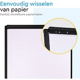 thumbnail of BRASQ Flipover - 70x100cm - Verstelbaar Whiteboard - Incl. 25 vellen papier, 4 Stiften, 8 Magneten, Wisser - met Haken - Aluminium Zwart