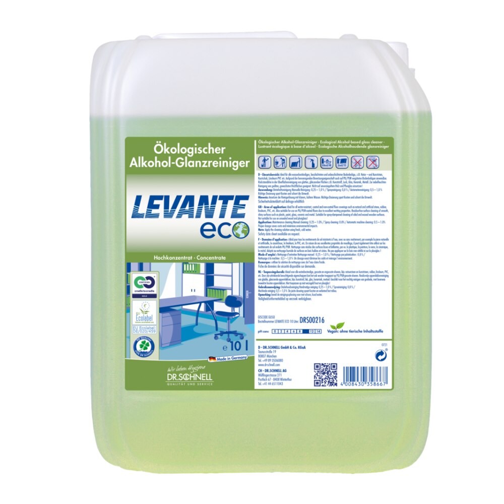 Dr. Schnell LEVANTE eco Alkohol-Glanzreiniger – 10 Liter Kanister