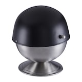 thumbnail of Relaxdays Zuckerdose, Edelstahl, Zuckerkugel mit Deckel, für Würfelzucker & Bonbons, HxD: 15,5 x 14 cm, schwarz/silber