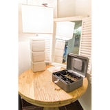 thumbnail of ARREGUI Elegant C9226 Caja Caudales con Llave para Transportar Dinero | Caja de Seguridad acero con bandeja | Caja fuerte portatil 20 cm ancho | Gris