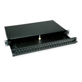thumbnail of VALUE 19" glasvezel patchbox, leeg 1 HE, uittrekbaar, geschikt voor 24x SC-DX of 24x LC 4-voudig
