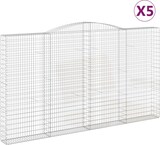 thumbnail of vidaXL Gabionen mit Hochbogen 5 Stk. 400x30x220/240cm Verzinktes Eisen