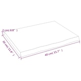 thumbnail of vidaXL Wandregal 40x30x2 cm Massivholz Eiche Unbehandelt