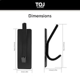 thumbnail of TOJ Living Ganci appendiabiti – set da 4 – argento – autoadesivi – senza forare – con strisce adesive