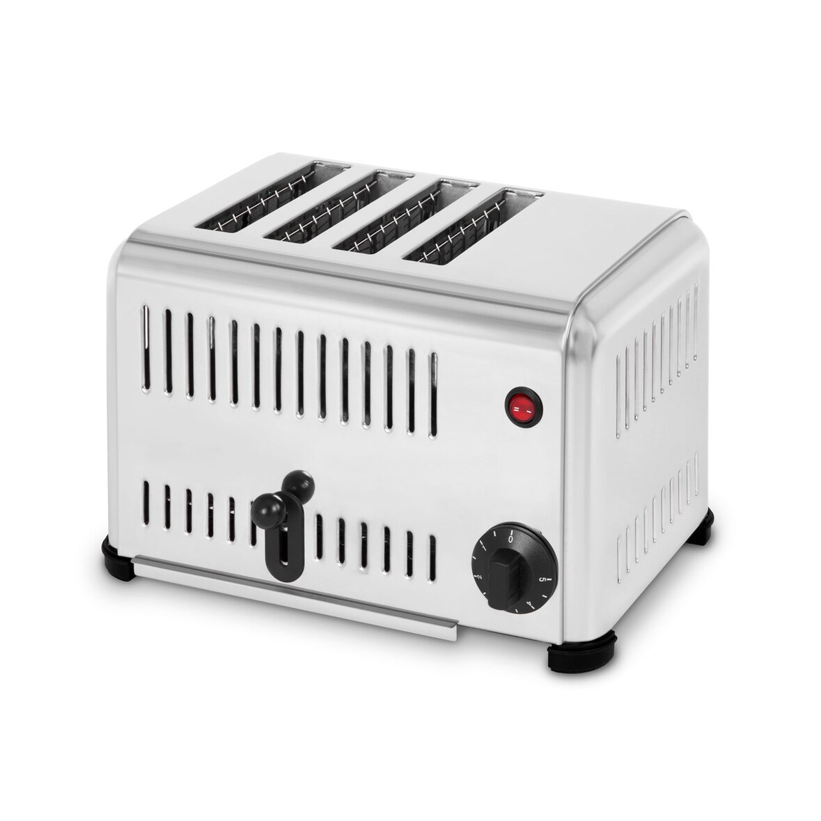 VERTES Gastro Toaster 4 sneden elektrisch 2300W roestvrij staal (timer, kruimellade, 4 antislipvoeten, 2 of 4 toast tegelijk)