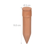 thumbnail of Relaxdays Tonkegel Bewässerung, 4er Set, Bewässerungshilfe mit Deckel, für 1,5 l Flaschen, Pflanzengießhilfe, terrakotta