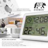 thumbnail of BEARWARE - Thermometer Hygrometer - Temperatur und Luftfeuchtigkeit - Uhrzeit - gut ablesbare LCD-Anzeige - Magnethalter, Aufhängeöse und Standfuß