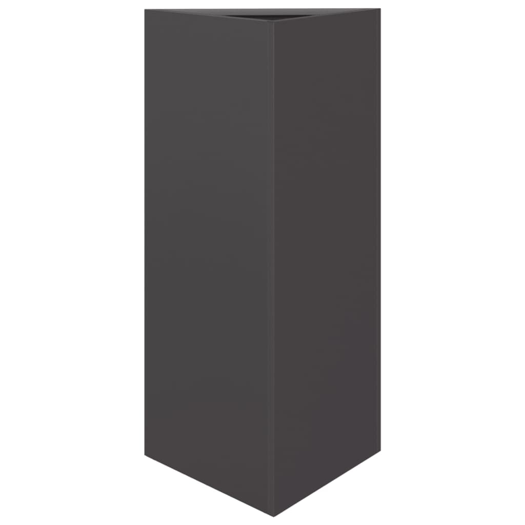 vidaXL Pflanzkübel Schwarz Dreieckig 40x34,5x70 cm Stahl