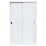 thumbnail of XXL Schiebetürenschrank Büro Aktenschrank Sideboard aus Stahl Weiß 1950 x 1200 x 450 mm (HxBxT) 550167
