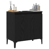 thumbnail of vidaXL Wastafelkast met plank Zwart eiken 58 x 33 x 60 cm Bewerkt hout