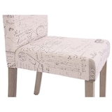 thumbnail of CHEFGASTRO 6er-Set Esszimmerstuhl klassisch und zeitlos HxBxT 90x43x56cm Sitzhöhe 45cm Küchenstuhl Textil mit Schriftzug Beine Struktur - Eiche Creme