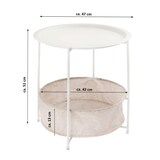 thumbnail of Beistelltisch Ø 47 H 51 2. Wahl Nachttisch Blumentisch Spieltisch Deko : weiß mit Ablage