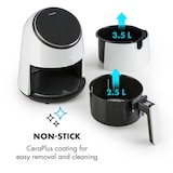 thumbnail of AirVital Heißluftfritteuse 1300W 2,5l CeraPlus-Antihaft Touch weiß Weiß