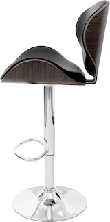thumbnail of Décoshop26 - Drehbarer Barhocker x1 Retro-Design schwarzes PVC Sitzschale aus gebogenem Holz 04_0008579