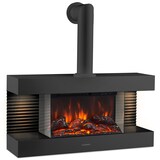 thumbnail of KAMINIO Elektrokamin LIZ mit Ofenrohr - Elektrischer Wandkamin mit Heizung, 3D-Flammeneffekt, LED-Ambientelicht, Fernbedienung - Schwarz