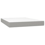 thumbnail of vidaXL Boxspringbett mit Matratze & LED Hellgrau 140x190 cm Stoff
