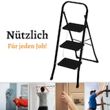 thumbnail of Rijoka Keukentrap Inklapbaar 3 Treden – Huishoudtrap – 150kg Draagkracht – Anti-slip treden – Zwart