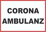 thumbnail of Corona Ambulanz Schild A2 Rückseite selbstklebend