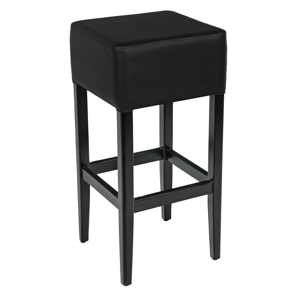 Stamp Reverdy Lot de 2 Venise Tabouret structure wenge - tissu pvc noir