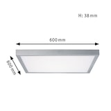 thumbnail of Paulmann Panneau LED Lunar  carré 600x600mm  25W 2100lm 3000K Chrome mat 70652