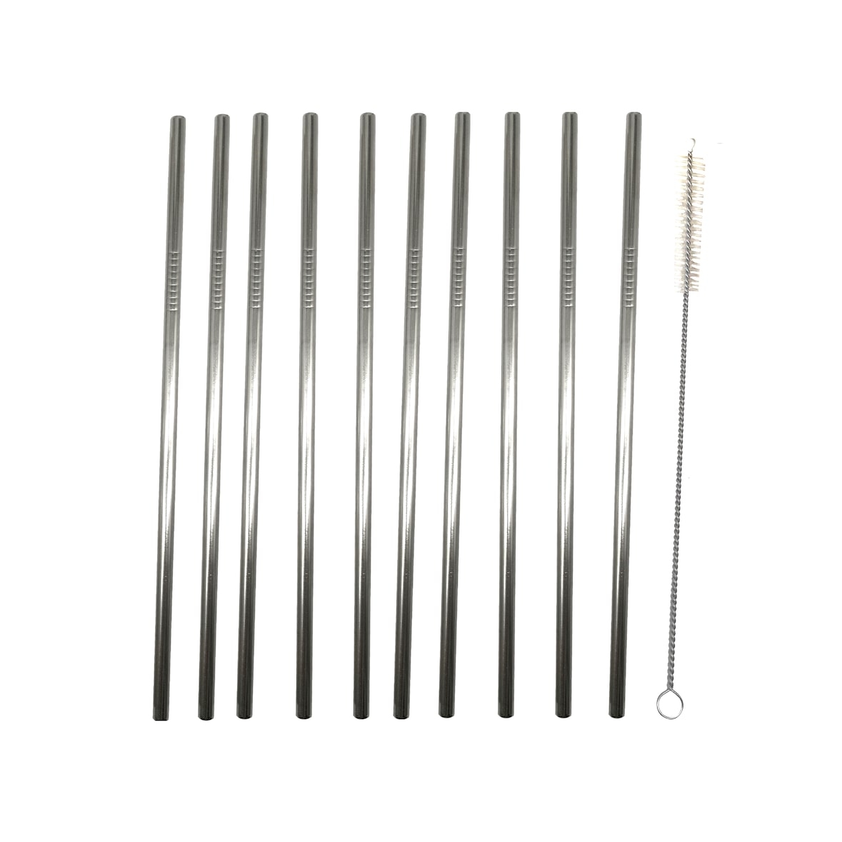 METRO Professional Palhinhas direitas, aço inoxidável, prateado, 10 unidades