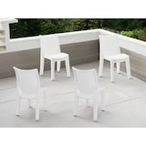 thumbnail of Dmora Sedia da esterno Ravenna, Set di 4 sedute da giardino, Sedia per tavolo da pranzo, Poltrona outdoor effetto rattan, 48x55h86 cm, Bianco