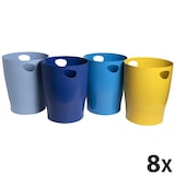 thumbnail of Exacompta 45302D 8x BEE BLUE, Papierkorb ECOBIN, 263x263x335 mm, sortiert - Farben sortiert