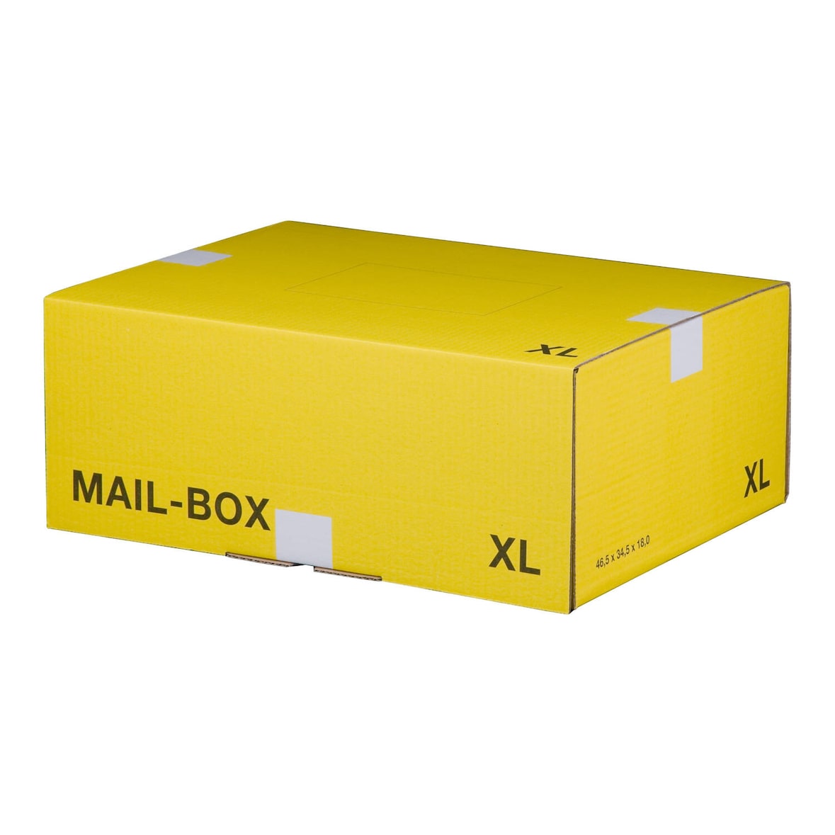 20x Versandkarton 460x333x174mm MAILBOX XL mit Steckverschluss wiederverschließbar gelb