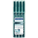 thumbnail of Lumocolor permanent Fein 0,6mm 4er Etui schwarz 4x 318F schwarz