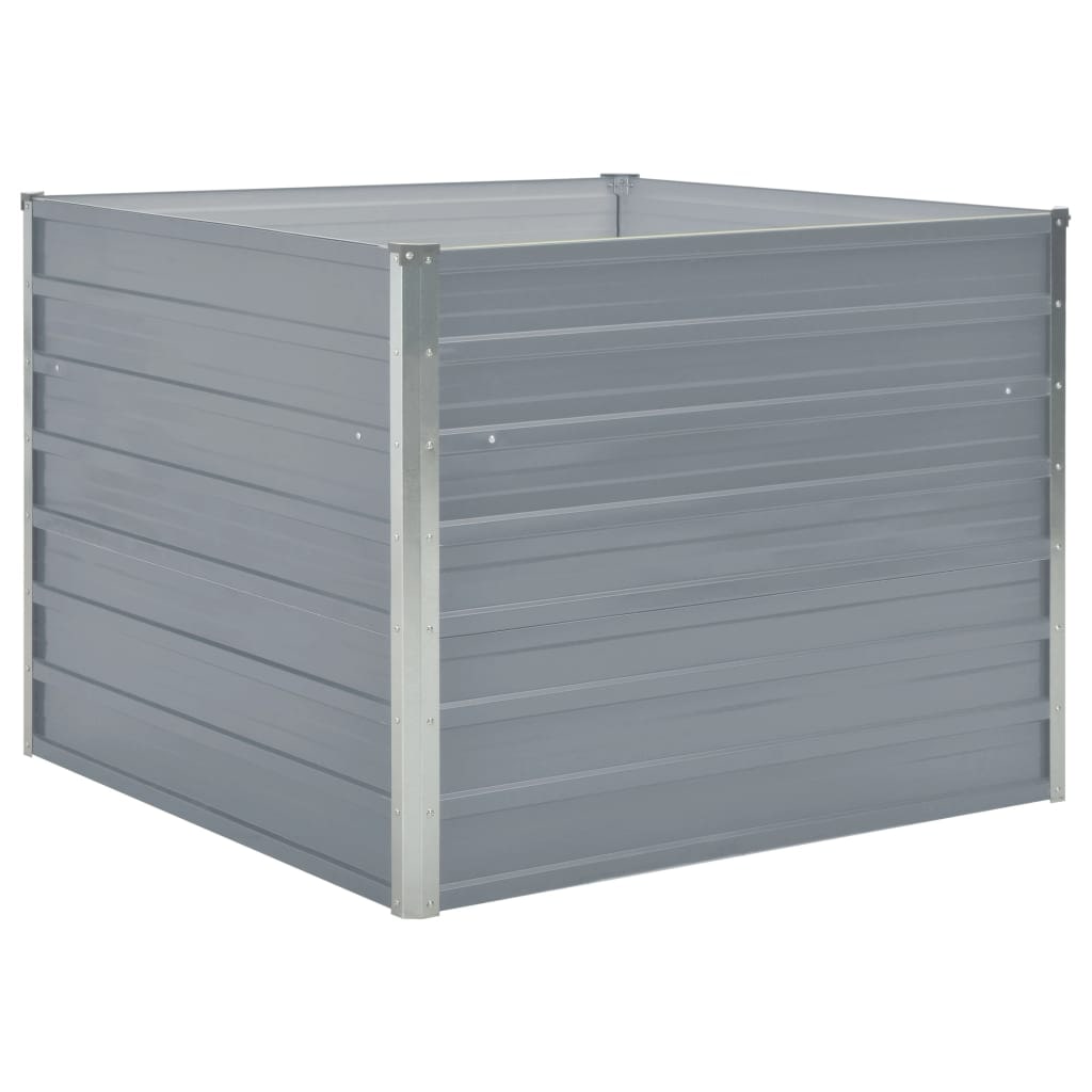 Helloshop26 - Jardinière 100 x 100 x 77 cm gris acier galvanisé 02_0000788