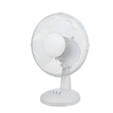 thumbnail of aro Tischventilator DF2223, Metall / Kunststoff,  21 x 27.5 x 38.5 cm, Ø 22 cm, 30 W, 2 Geschwindigkeiten, Oszillationsfunktion, weiß