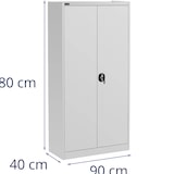 thumbnail of Fromm & Starck Armário de metal - 180 cm - 4 prateleiras - cinza