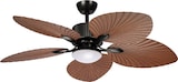 thumbnail of Ventilador de Techo Fabrilamp Torcal Negro 130cm Aspas Hoja de Palma