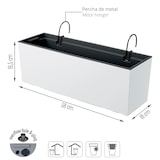 thumbnail of Prosperplast - Maceta URBI CASE W - 58x18x19,5cm en color Blanco
